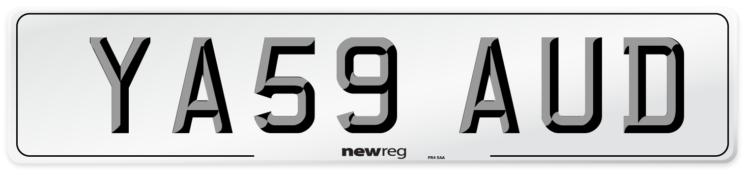 YA59 AUD Number Plate from New Reg